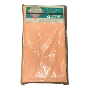 Zenith Vintage Shower Curtain LINER ONLY Magnetized Vinyl Peach NOS 70 x 72 New - Picture 1 of 2