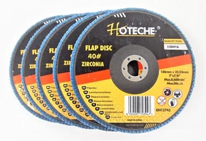Lot of (5) Premium Zirconia Flap Disc Grinding Wheel 7" x 7/8" 40 Grit 550416 - Picture 1 of 4