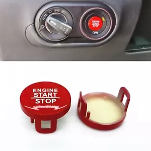 1x Car Engine Start Stop Button Cover For Maserati Ghibli Quattroporte 14-21 Red - Picture 1 of 8
