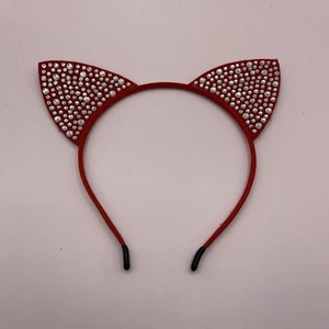 Rhinestone Cat Ear Headband Holiday Jeweled Hair Accessories Halloween Dress Up - Picture 1 of 2
