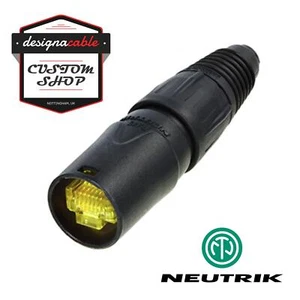 Neutrik NE8MX-B-1 Ethercon Connector. Black Housing. CAT5 CAT6 CAT7 RJ45 Case - Picture 1 of 2