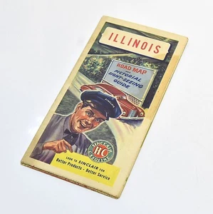 DE COLECCIÓN SINCLAIR HC GASOLINA PUBLICIDAD ILLINOIS HOJA DE RUTA VERSIÓN PEQUEÑA - Imagen 1 de 8