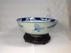 19th Chinese Blue And White Immortals Bowl - Picture 1 of 12
