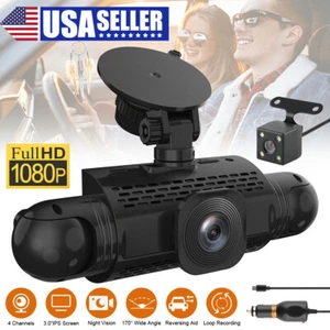 4 Channel Dash Cam Car Parking Camera HD 1080P G-Sensor Video Driving Recorder - Picture 1 of 20