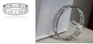 Bracelet Women's SIS Simone I Smith Platinum Over Sterling Silver Lovable Bangle - Picture 1 of 7