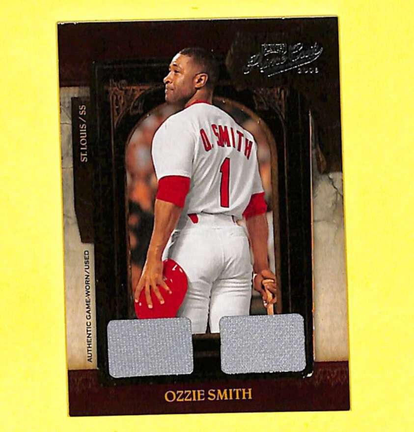 2008 Playoff Prime Cuts Ozzie Smith 20/25 Dual Jersey Relic Card Cardinals HOF - Image 1 of 1