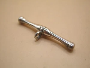 Fancy Replacement Silver Bevelled Edge T Bar For Albert / Pocket Watch Chain - Picture 1 of 5