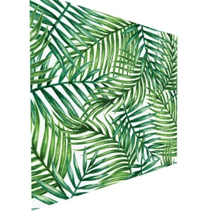 Palm fern leaf tree Framed Canvas 24" abstract green painting art wall decor - Picture 1 of 9