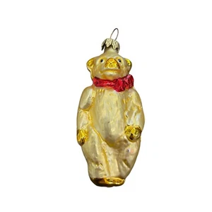 Statuina vintage Natale in vetro soffiato MARCATO Germania orso dorato - Foto 1 di 2