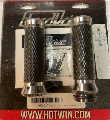 HD HardDrive Grips, Throttle 2008-Up FL TBW SET, BLACK PN #820-4052 / #M380 - Image 1 of 4