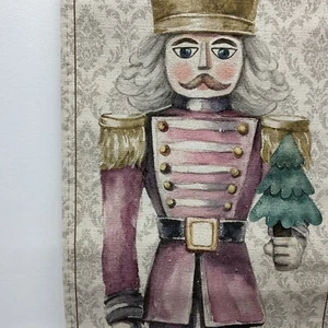Canvas Wall DecorPink Nutcracker 10" x 24" Ready To Hang & Foldable for Storage - Picture 1 of 5