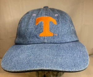 Vintage University Of Tennessee Volunteers Strap Back Denim Hat - Picture 1 of 10