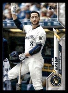2020 Topps #347 Ryan Braun Milwaukee Brewers Baseball card