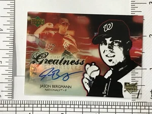 Jason Bergmann AUTO 2006 UD Future Stars Clear Path to Greatness #134 Nationals - Imagen 1 de 2