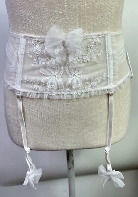 Cinturón liguero Victoria’s Secret Bridal I Do encaje blanco para mujer XS/S NUEVO CON ETIQUETAS boda Foto 1 de 4