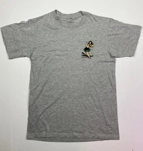 Future Palms, Men's Small Short Sleeve Gray Hawaiian Shirt, Hula Girl, Pin Up - Picture 1 of 9