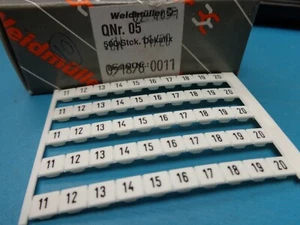 4 HOJAS 5189.6 DEK 6 FWZ 11-20 5 X 6 mm MARCADORES DE TERMINAL 0518960011 WEIDMULLER - Imagen 1 de 1