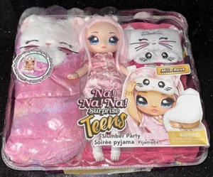Na! Na! Na! Surprise MILA ROSE 11" Soft Doll TEENS SLUMBER PARTY Slippers PJs - Picture 1 of 8