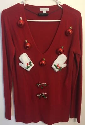 Suéter de Navidad iluminado New York & Company talla M Foto 1 de 4