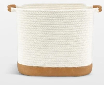 NEAT METHOD VEGAN LEATHER ROPE HANDLES STORAGE BINS - Image 1 of 3