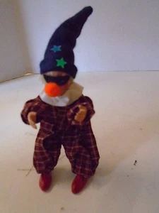 Byers Choice Kindle Halloween Clown Junge stehend sitzend flexibel maskiert orange - Bild 1 von 4