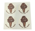 Feuille de cône de crème glacée vintage CTP mat Scratch N Sniff chocolat feuille de 4 autocollants