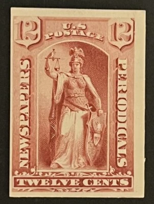 Travelstamps: US Stamps Scott #PR16p4 - 12 Cent Proof on Card Mint NGAI Hinged - Image 1 of 4