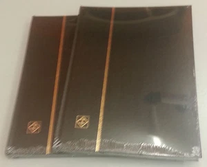 2 CLASIFICADOR 32 PAGINAS LEUCHTTURM EN NEGRO 9 BANDAS Y DOBLE SEPARADOR - Picture 1 of 1