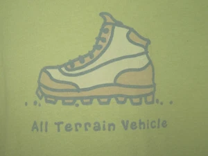 LIFE IS GOOD Light Green ALL TERRAIN VEHlCLE l/s HIKING BOOT T-SHIRT Men XL - Afbeelding 1 van 6