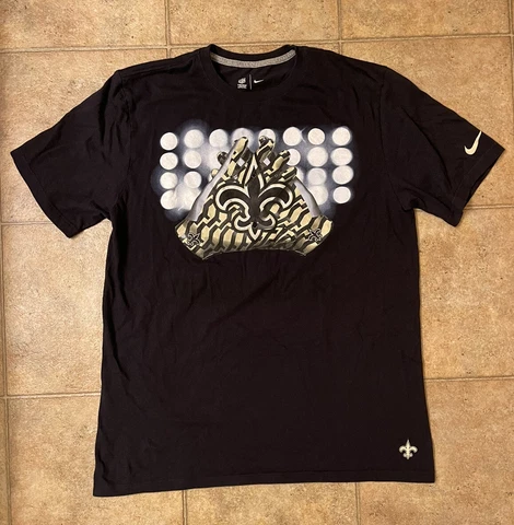 Nike New Orleans Sz XL Black Lot Rare NFL Vintage Shirt Saints Football Gloves Cover