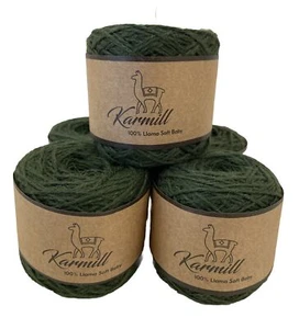 Llama Wolle 100 % Llama weich Baby Menge 5 Stränge Sport Gewicht Waldgrün FG - Bild 1 von 4