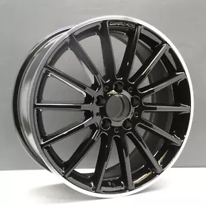 MERCEDES A-CLASS AMG-LINE 18" ALLOY WHEEL RIM BLACK DIAMOND CUT RIM EDGE W176 X1 - Picture 1 of 17