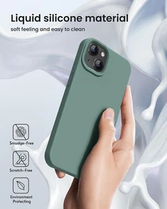 Designed for iPhone 15 Case, Silicone Phone Case [Military Grade] Green - Picture 1 of 7