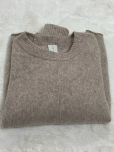 JOIE 100% 2-ply Cashmere Sweater Dolman sleeves Beige Boat Neck Size X-Large - Afbeelding 1 van 11