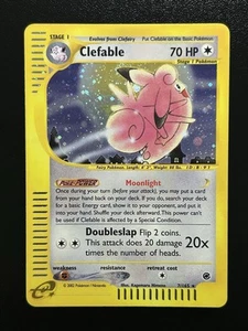 CLEFABLE Pokemon Card - WOTC - Expedition Base Set - 7/165 - HOLO - NM (A) - Picture 1 of 11