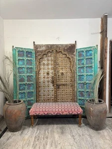 Handmade Wooden Bench Entryway Seating Bedroom Piano Rustic Solid Wood Furniture - Picture 1 of 9