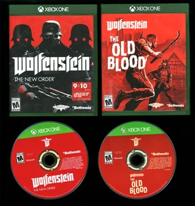 Lot 2 Wolfenstein Spiele - The Old Blood + New Order für Xbox One komplett - Bild 1 von 2