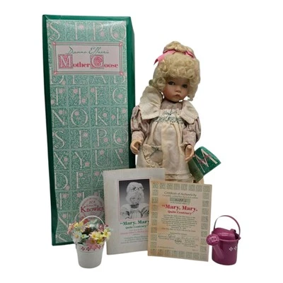 Фарфоровая кукла Dianna Effner Mary Mary с цветочным горшком и лейкой - Изображение 1 из 4
