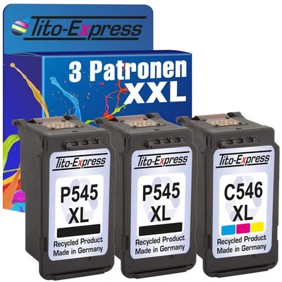 3 Patronen für Canon PG-545 CL-546 XL Pixma MG2550s TS3150 TS3350 T3351 TS3450 - Bild 1 von 4