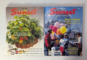 Vintage Sunset Magazines Eighties 80s 1980s - Picture 1 of 11