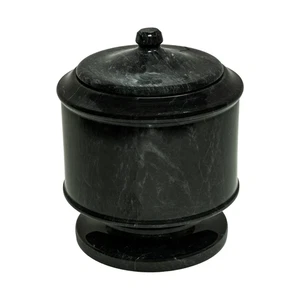 Grande 145 Cu. In. Urna de cremación de mármol ébano de color negro Lasting Tribute para mascotas - Imagen 1 de 2