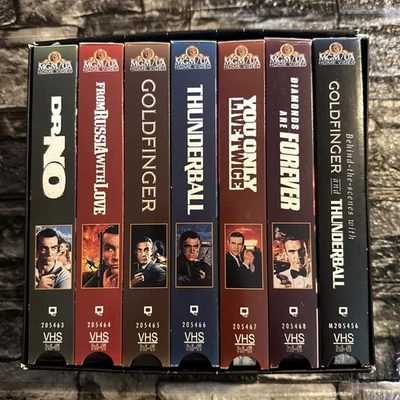 James Bond 007 Gift Set VHS 1995 7 Tape Box Set Vhs Lot with original paper work - Image 1 of 4