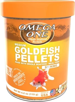 Omega One Goldfish Medium Pellets 4.2oz - Image 1 of 4