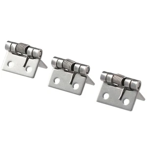 0.98" Spring Hinge Stainless Steel Brushed Hinges for Door Cabinet Small Box - Picture 1 of 9