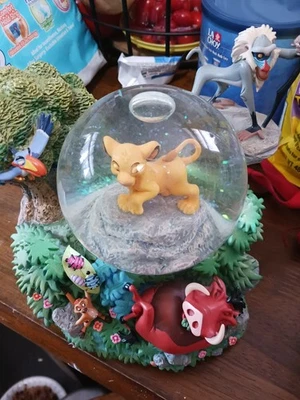 Colecionável: Globo de Neve Musical Raro Rei Leão e Amigos - Imagem 1 de 3