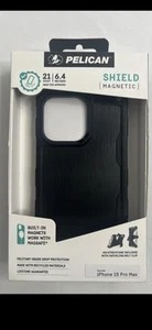 Pelican Shield Apple iPhone 15 Pro Max MagSafe Compatible Case Brushed Aluminum - Photo 1 sur 4