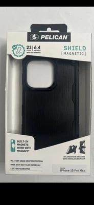 Pelican Shield Apple iPhone 15 Pro Max MagSafe Compatible Case Brushed Aluminum - Image 1 of 4