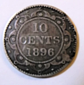 1896 10 Cents New Found land SILVER - Picture 1 of 2