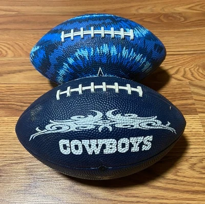 Lot Of 2 Dallas Cowboys Rubber Mini Football Good Stuff Company Vintage NFL - Image 1 of 4