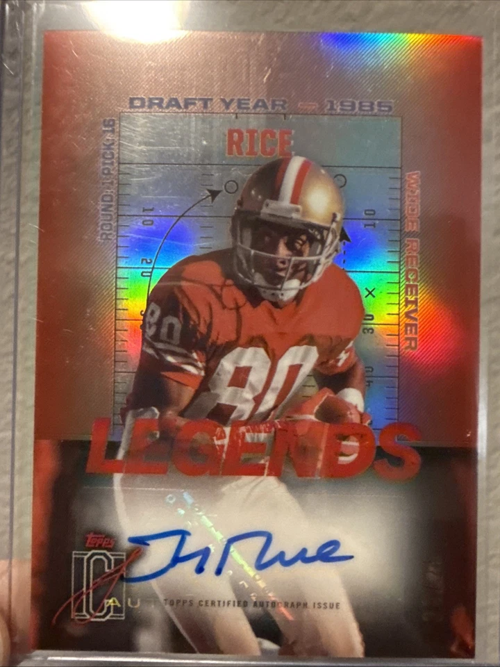 Autógrafo Topps Jerry Rice 2025 Leyendas de su clase San Francisco 21/25 Foto 1 de 2